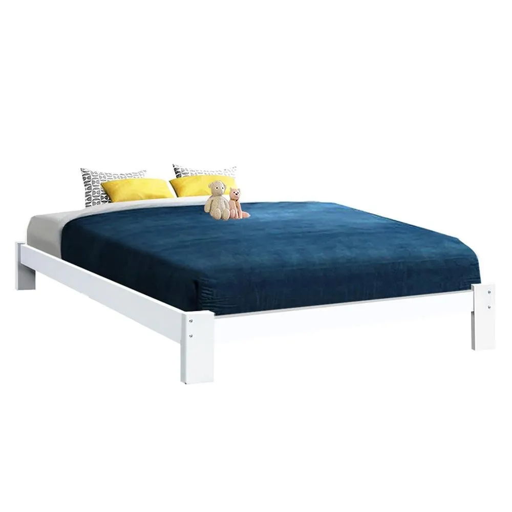 Fairy Wooden Queen Bed Frame White