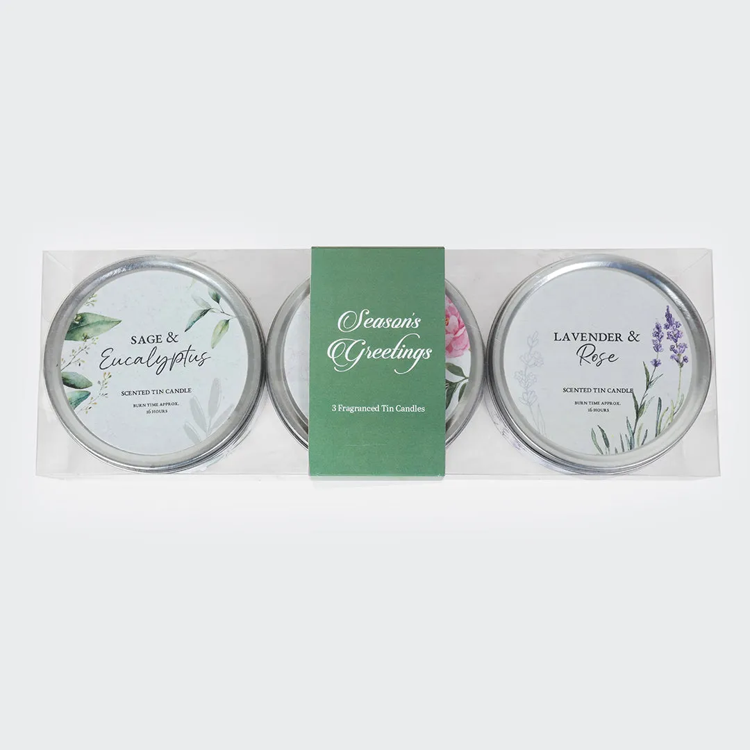 Festive Assorted Scented Tin Candles - Ver 1