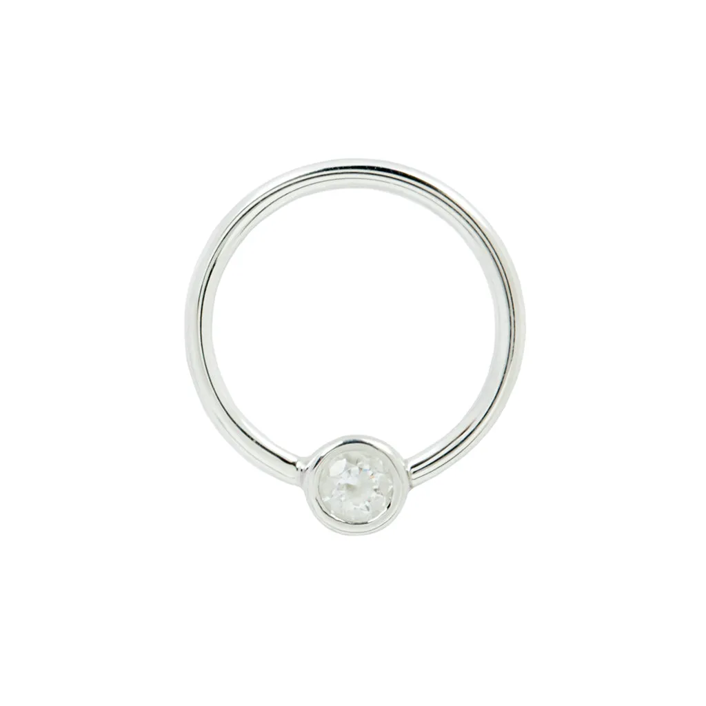 Fixed Bezel Bead Ring 3mm CZ