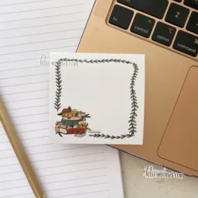 Floral Books Post-It Notes