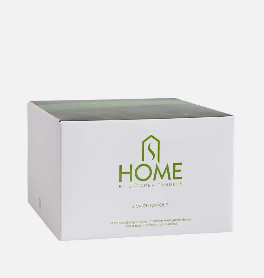 Garden 3 Wick Candle With Gift Box