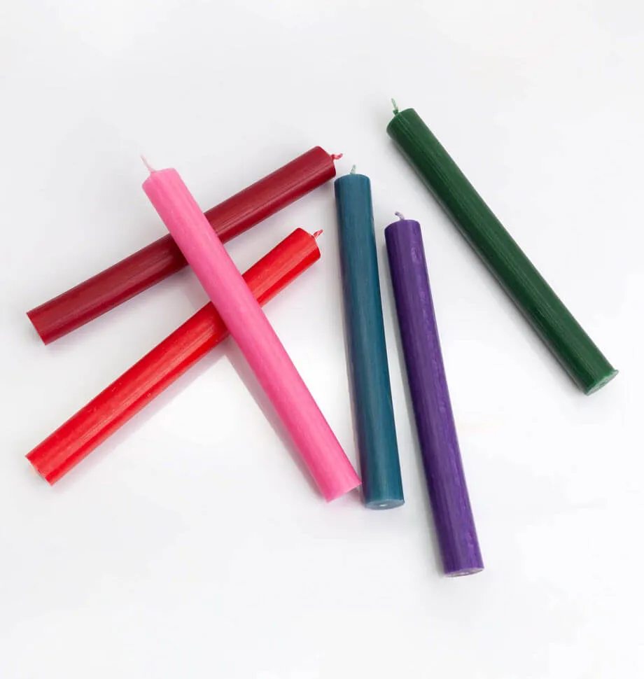 Green 8 inch Dinner Candles x 20