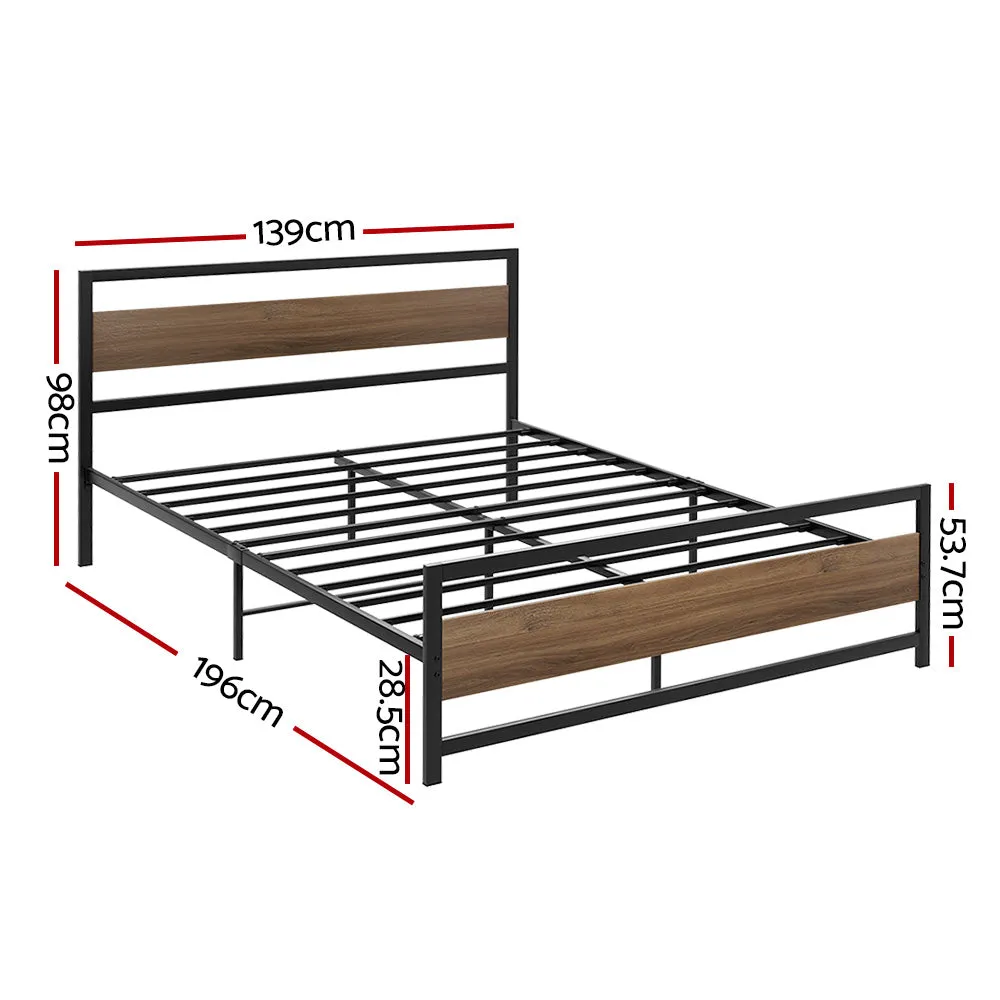 Heavy Duty Double Bed Frame Metal Base - Artiss DREW