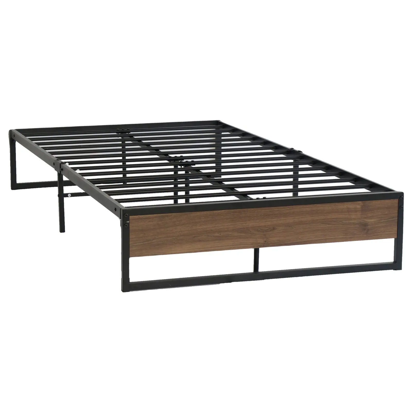 Industrial King Single Bed Frame, MDF & Steel - Artiss