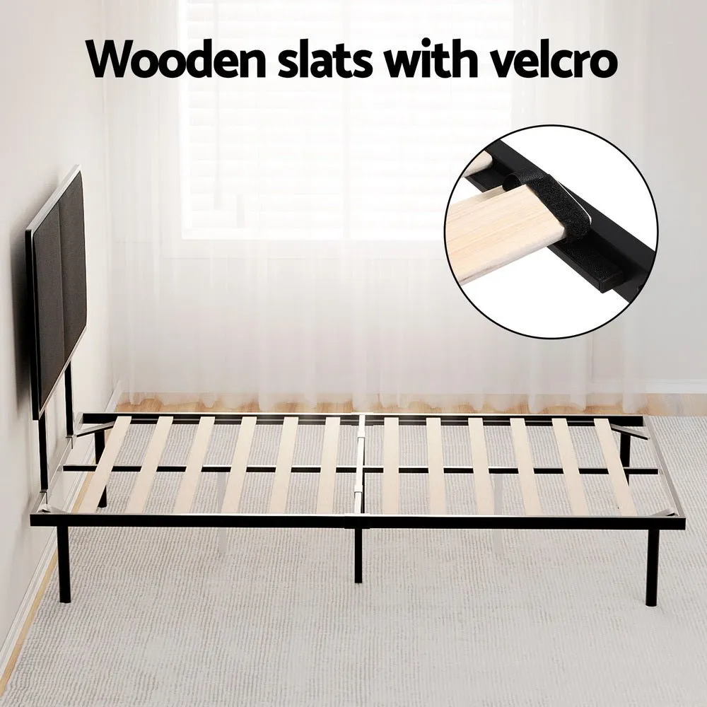 Kembla Metal King Single Bed Frame Black