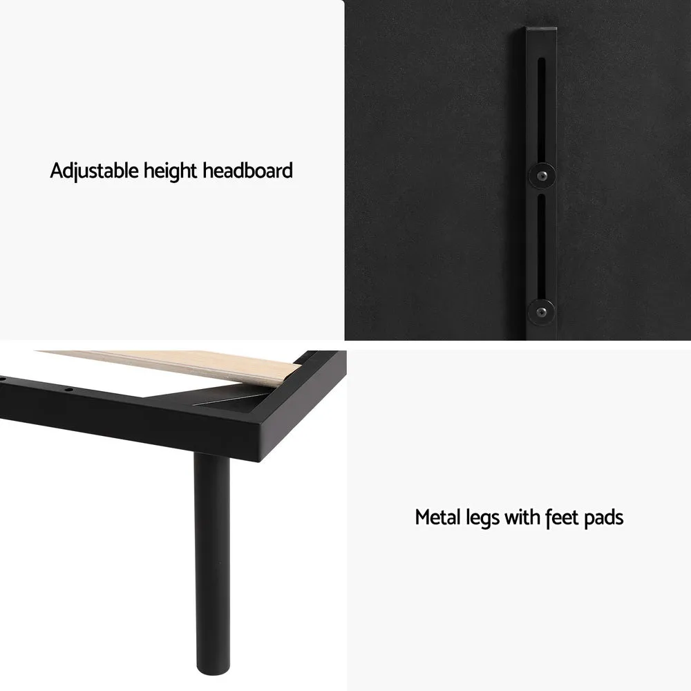 Kembla Metal King Single Bed Frame Black