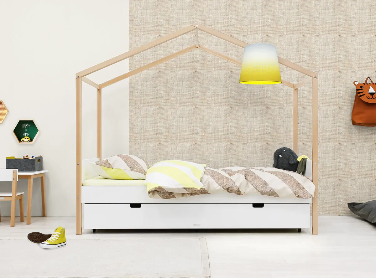 Liam Single Bed Natural/White
