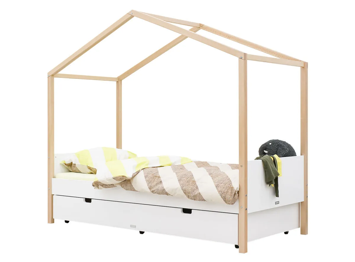 Liam Single Bed Natural/White