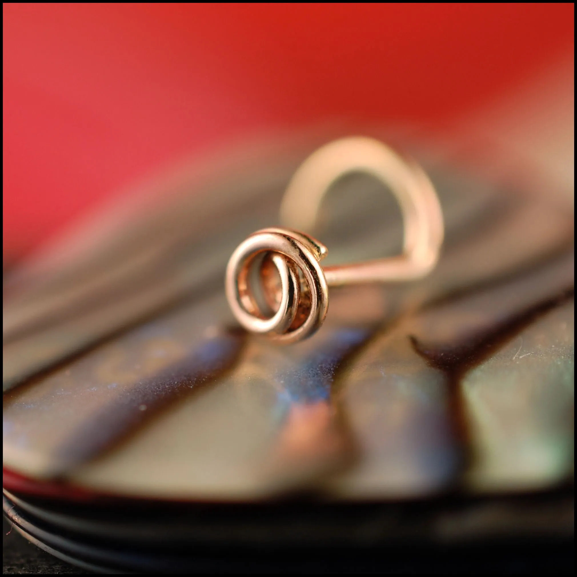 Little Rose Gold Tangle Nose Stud