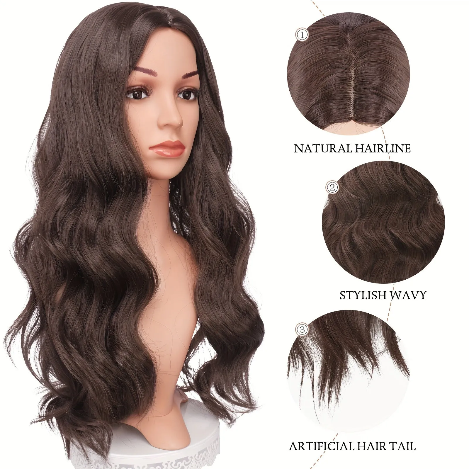 Long Wavy Wine Red Synthetic Wig for Women – Daily Wear & Party-Ready