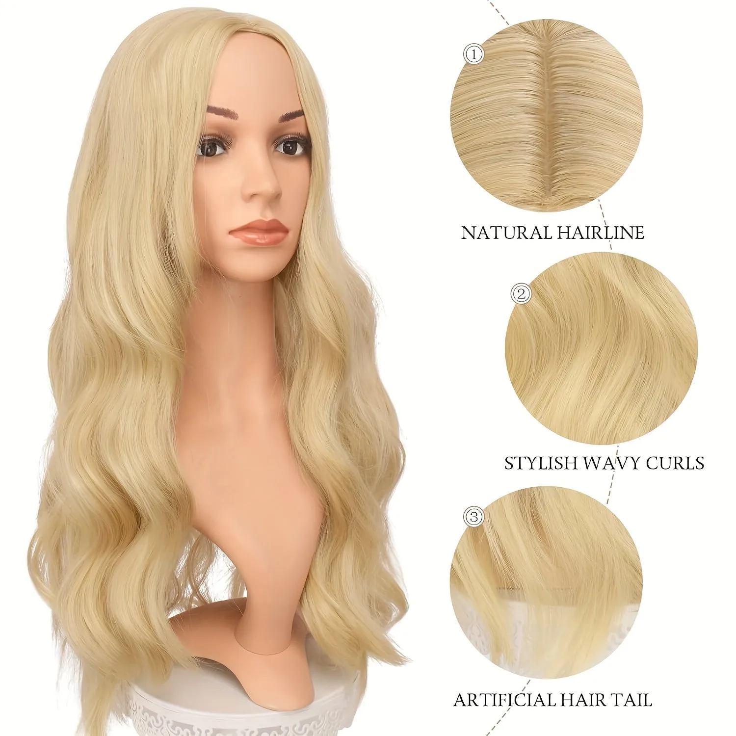 Long Wavy Wine Red Synthetic Wig for Women – Daily Wear & Party-Ready