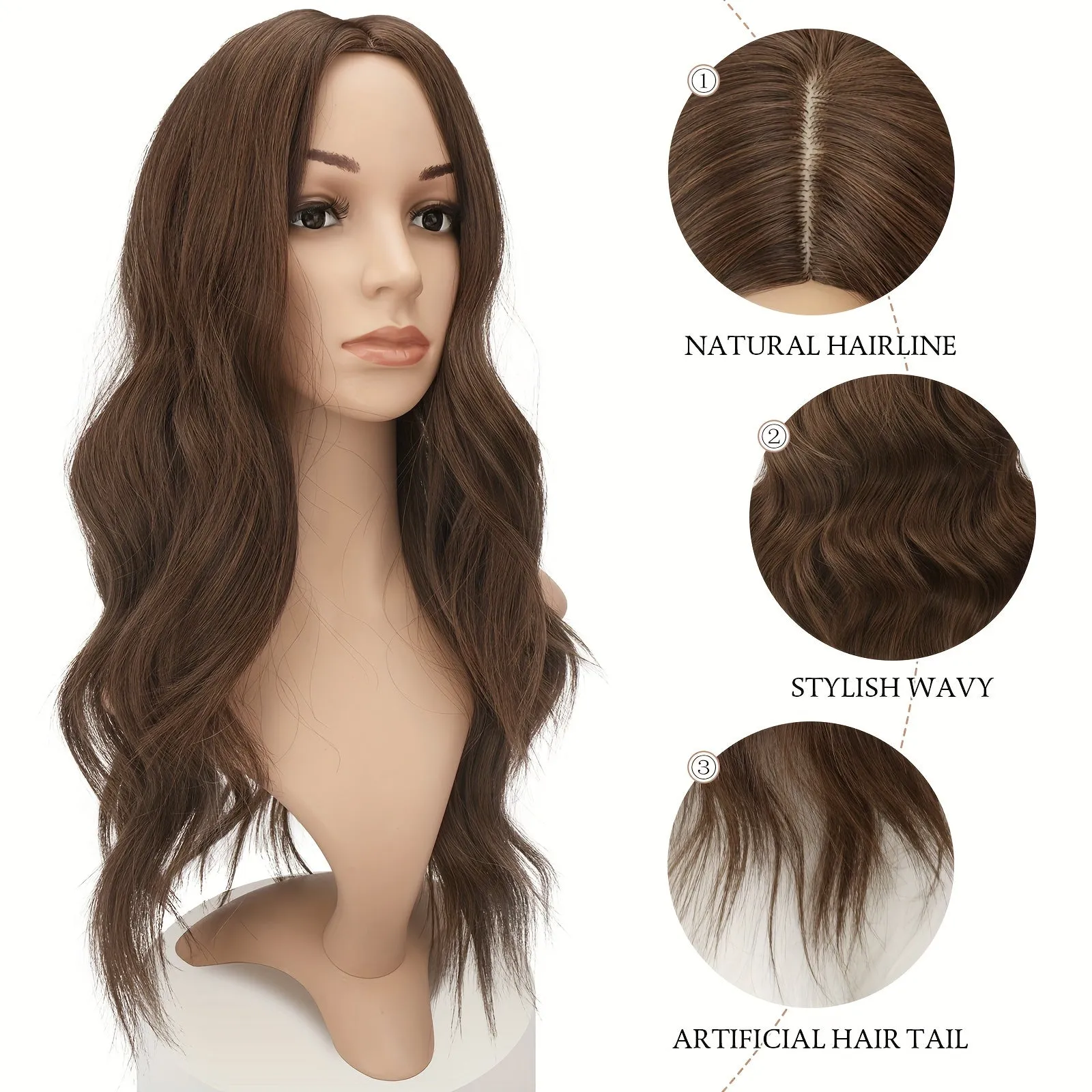 Long Wavy Wine Red Synthetic Wig for Women – Daily Wear & Party-Ready