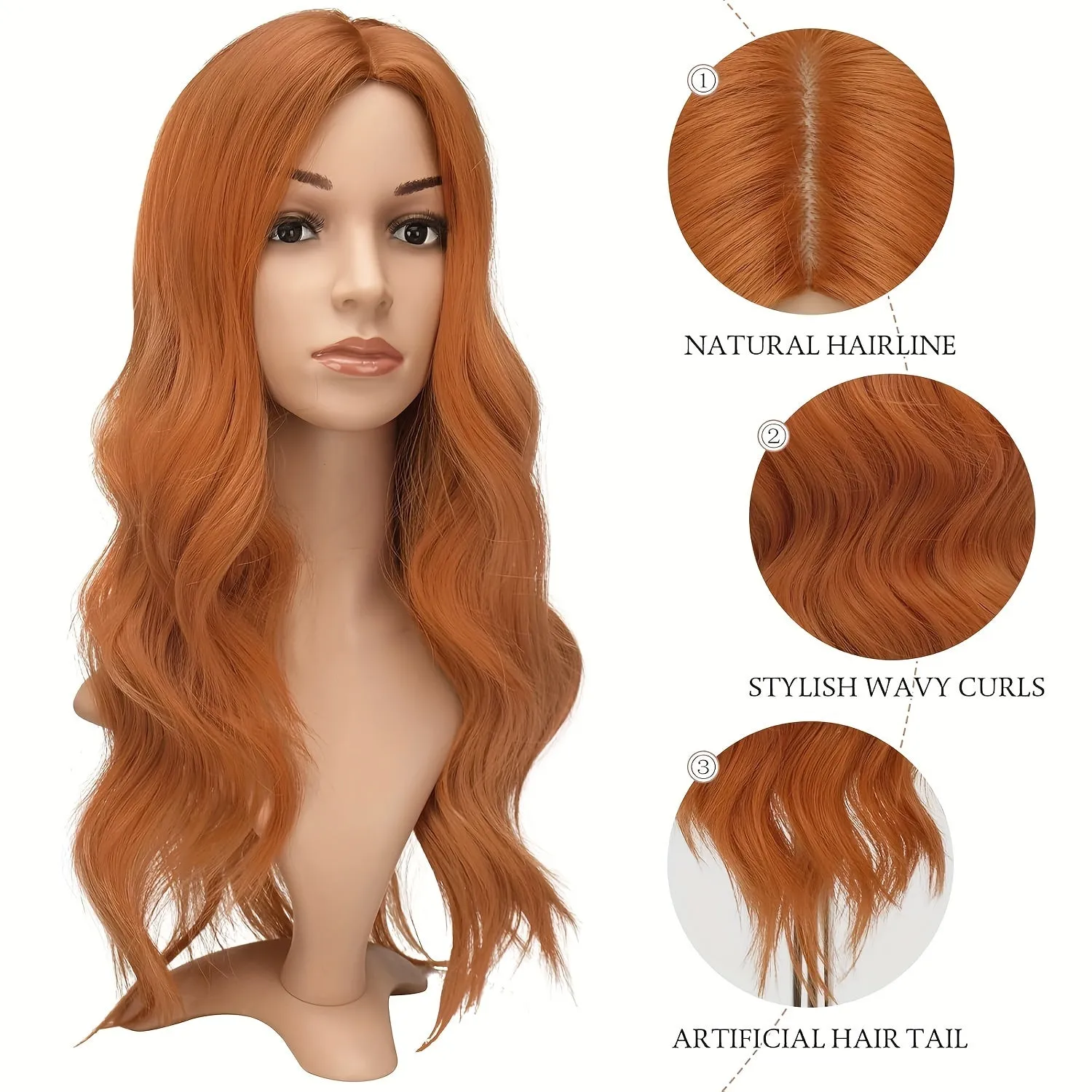 Long Wavy Wine Red Synthetic Wig for Women – Daily Wear & Party-Ready