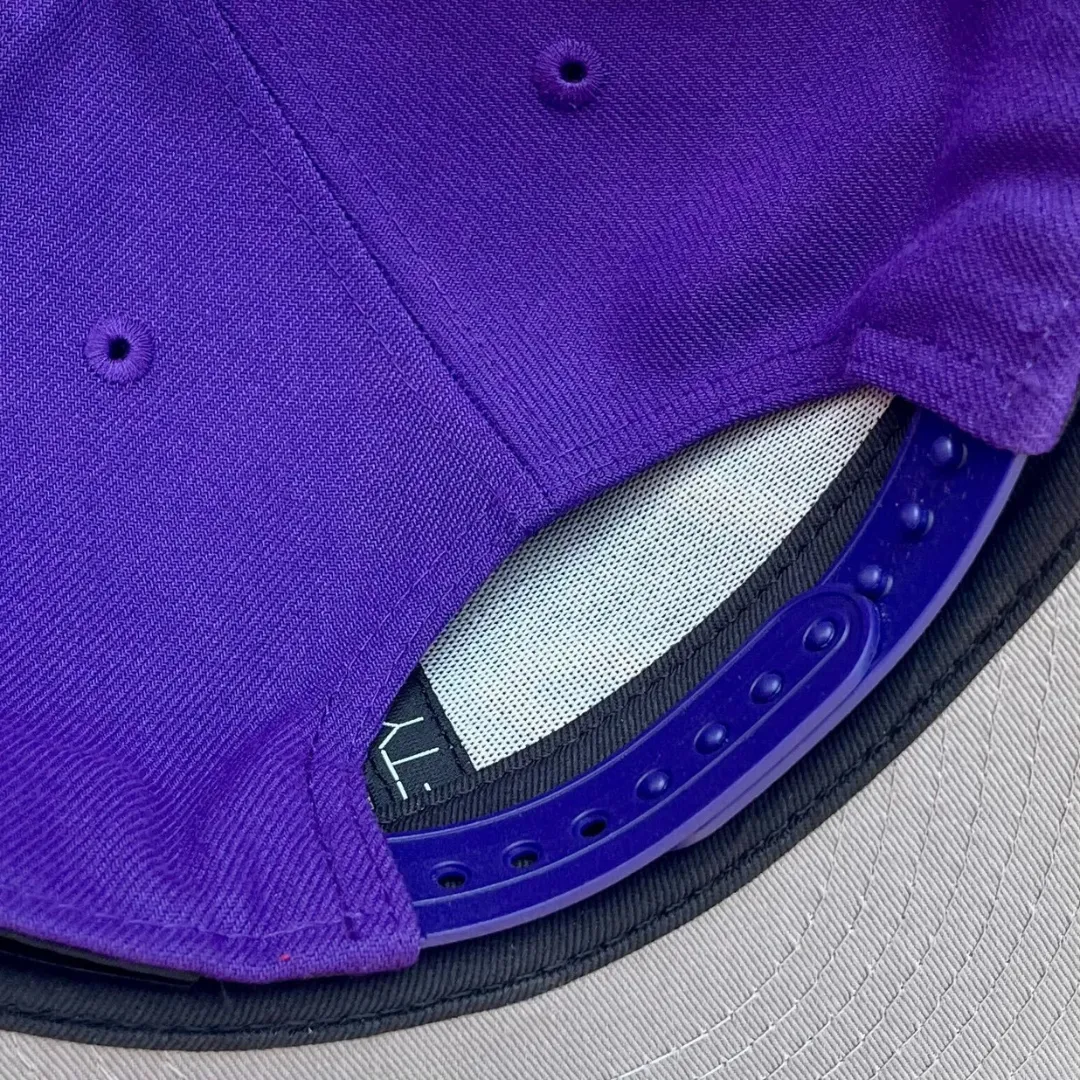 Los Angeles Lakers NBA Script Logo Patch 9Fifty Snapback (Purple)