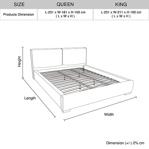Louis Queen Bed Frame in Premium Leatherette