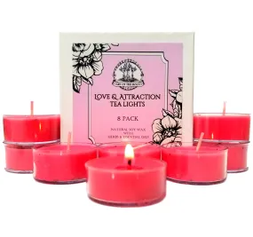 Love & Attraction Soy Tea Lights for Commitment, New Relationships & Romance