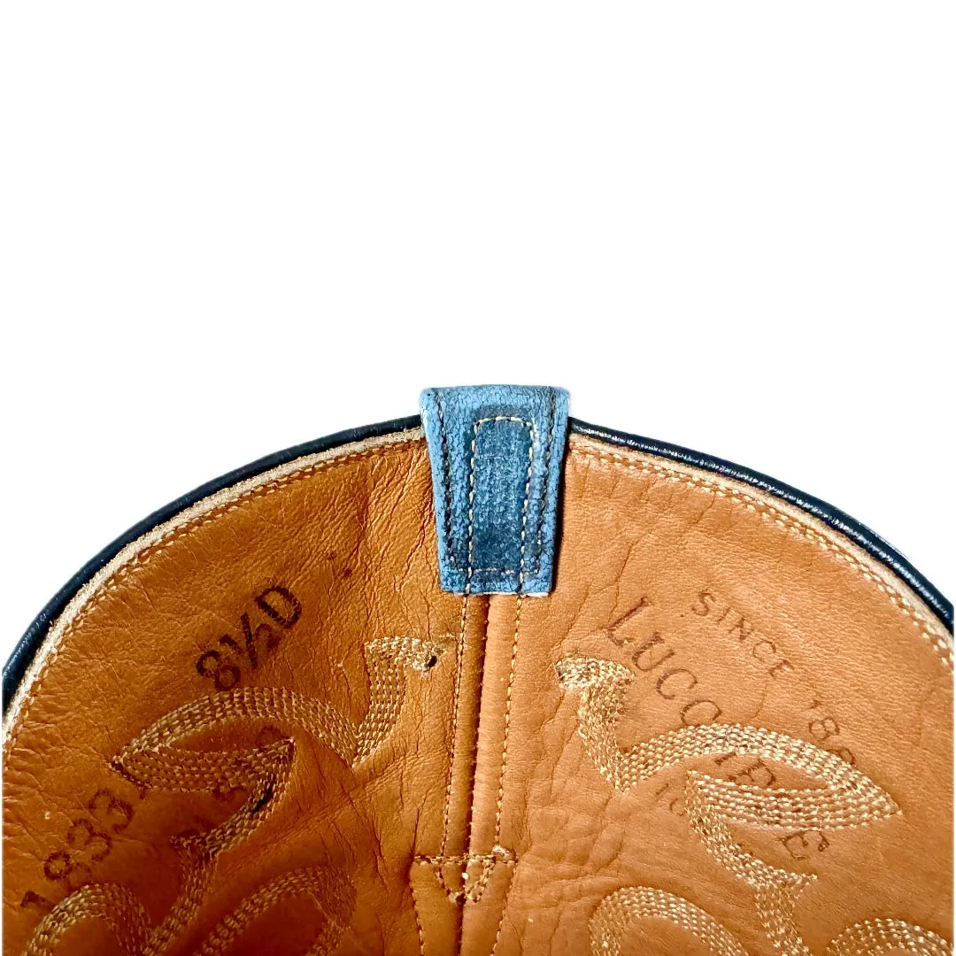 LUCCHESE Vintage San Antonio Blue Cowboy Boots