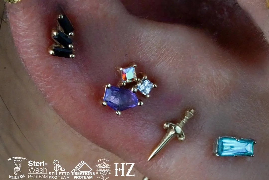 Lyra - Amethyst   Mercury Mist Topaz   CZ