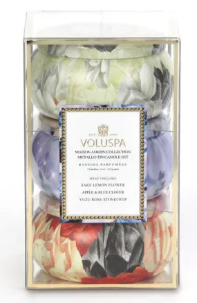 MAISON JARDIN TWO-WICK TIN CANDLE TRIO (NORDSTROM EXCLUSIVE) ($48 VALUE)