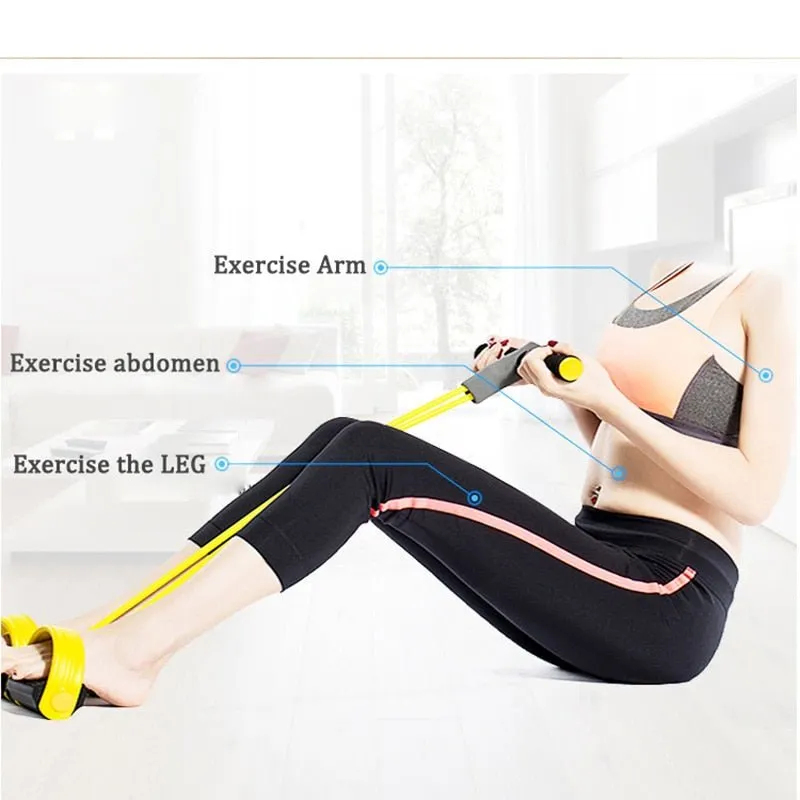 Multifunctional Pedal Resistance Elastic Sit-up Bands - Pedal Exerciser Sit-up Pull Rope