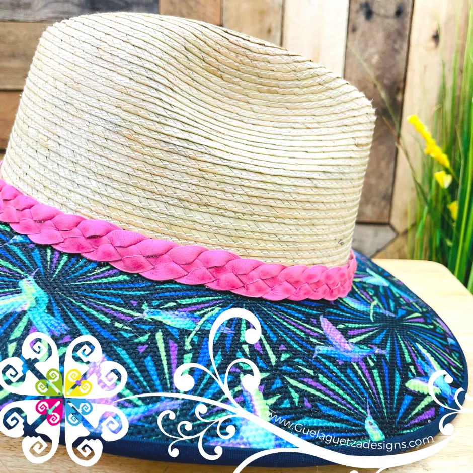 Neon Hummingbirds - Summer Palm Hat