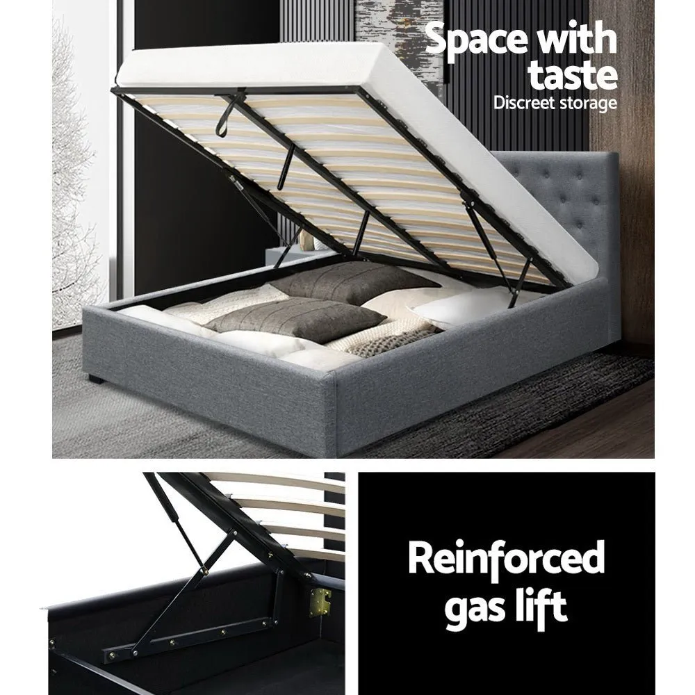 Noosa Storage Double Bed Frame Grey