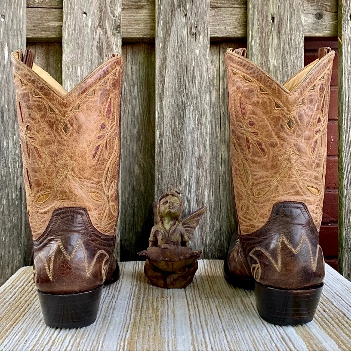 OLD GRINGO Vintage Dragonfly Floral Short Cowgirl Cowboy Western Boots