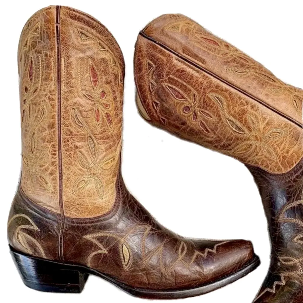 OLD GRINGO Vintage Dragonfly Floral Short Cowgirl Cowboy Western Boots