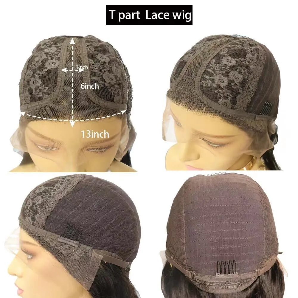 Ombre Blonde Lace Front Synthetic Wig Body Wave T Part Lace Front Wig Highlight Wig 22inch