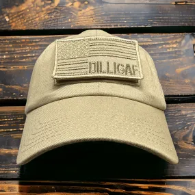 Patriotic Velcro Patch Tan Dilligaf Hat