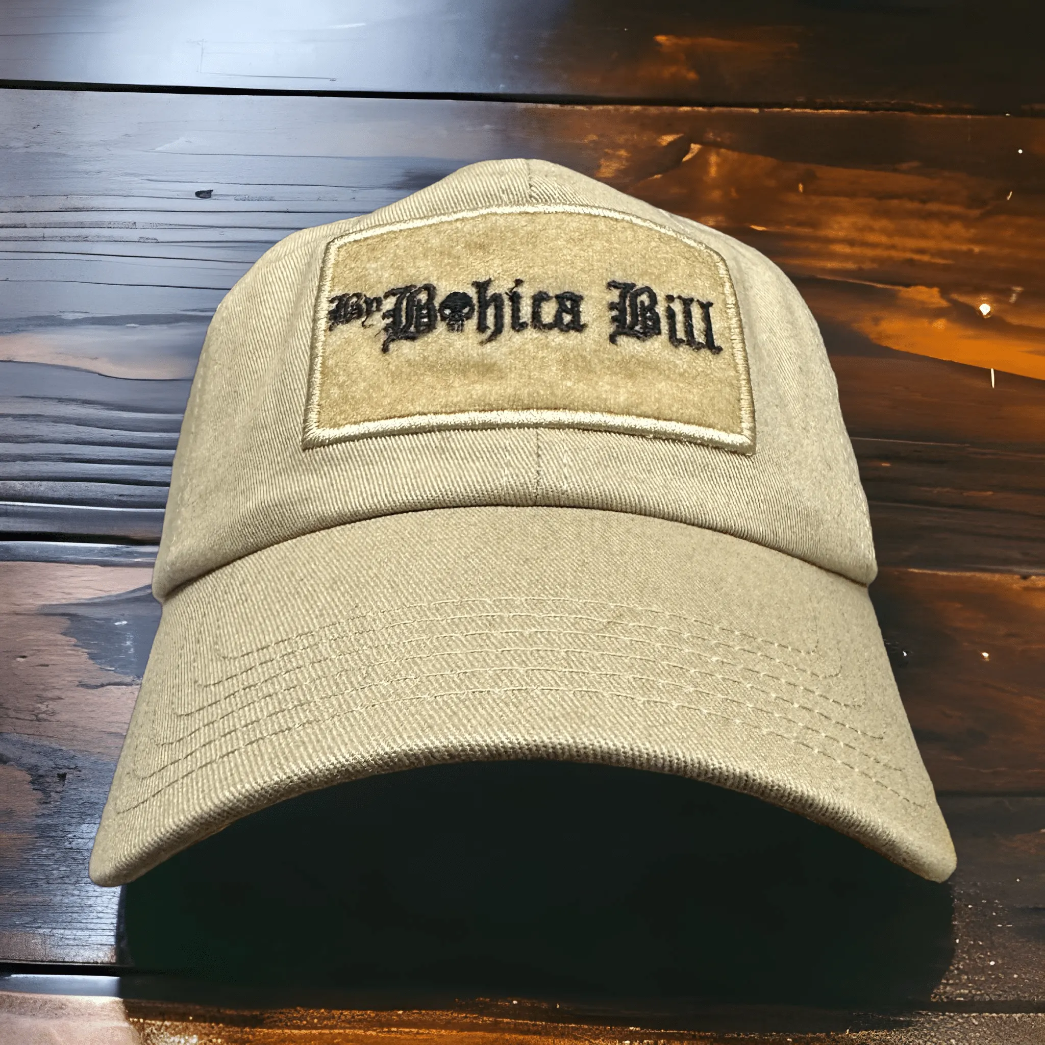 Patriotic Velcro Patch Tan Dilligaf Hat