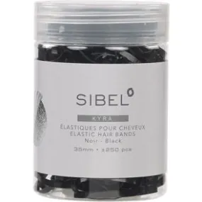 Sibel Kyra Elastic Hair Bands Black 50 Pk