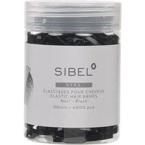 Sibel Kyra Elastic Hair Bands Black 50 Pk