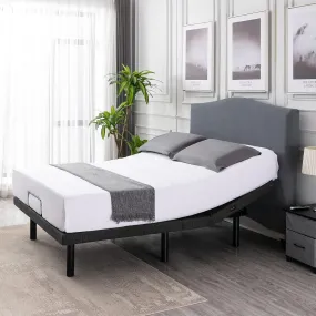 S*MAX Electric Adjustable Bed Frame (Queen) - Zero Gravity & Dual Motors - Grey