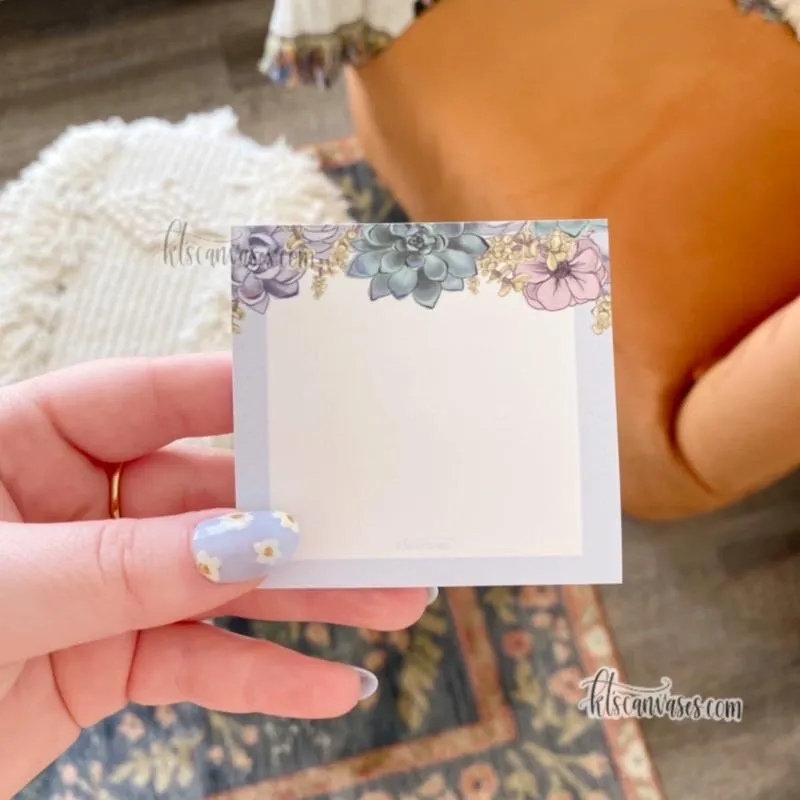 Succulent Floral Post-It Notes