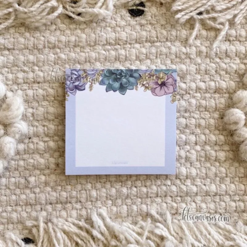 Succulent Floral Post-It Notes