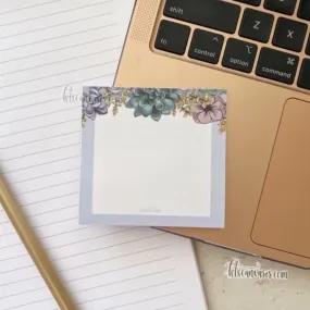 Succulent Floral Post-It Notes