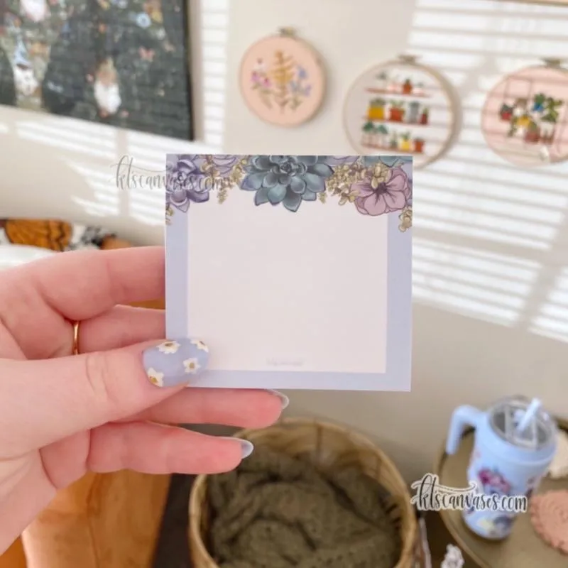 Succulent Floral Post-It Notes
