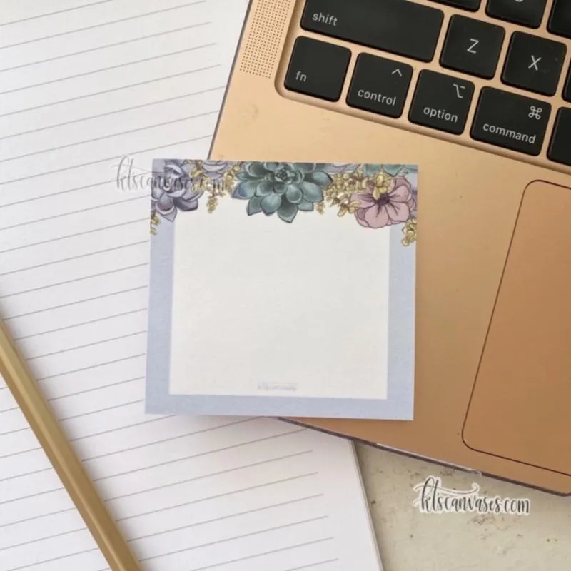 Succulent Floral Post-It Notes