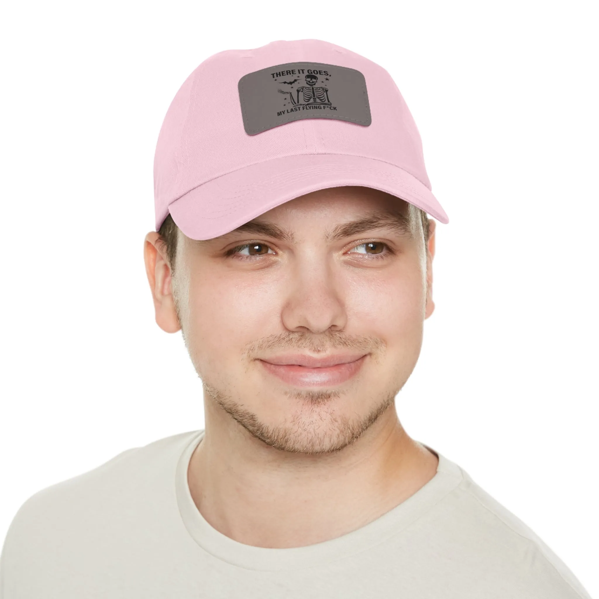 There It Goes My Last Flying Fuck | Dad Hat with Rectangular Leather Patch | Unisex Hat