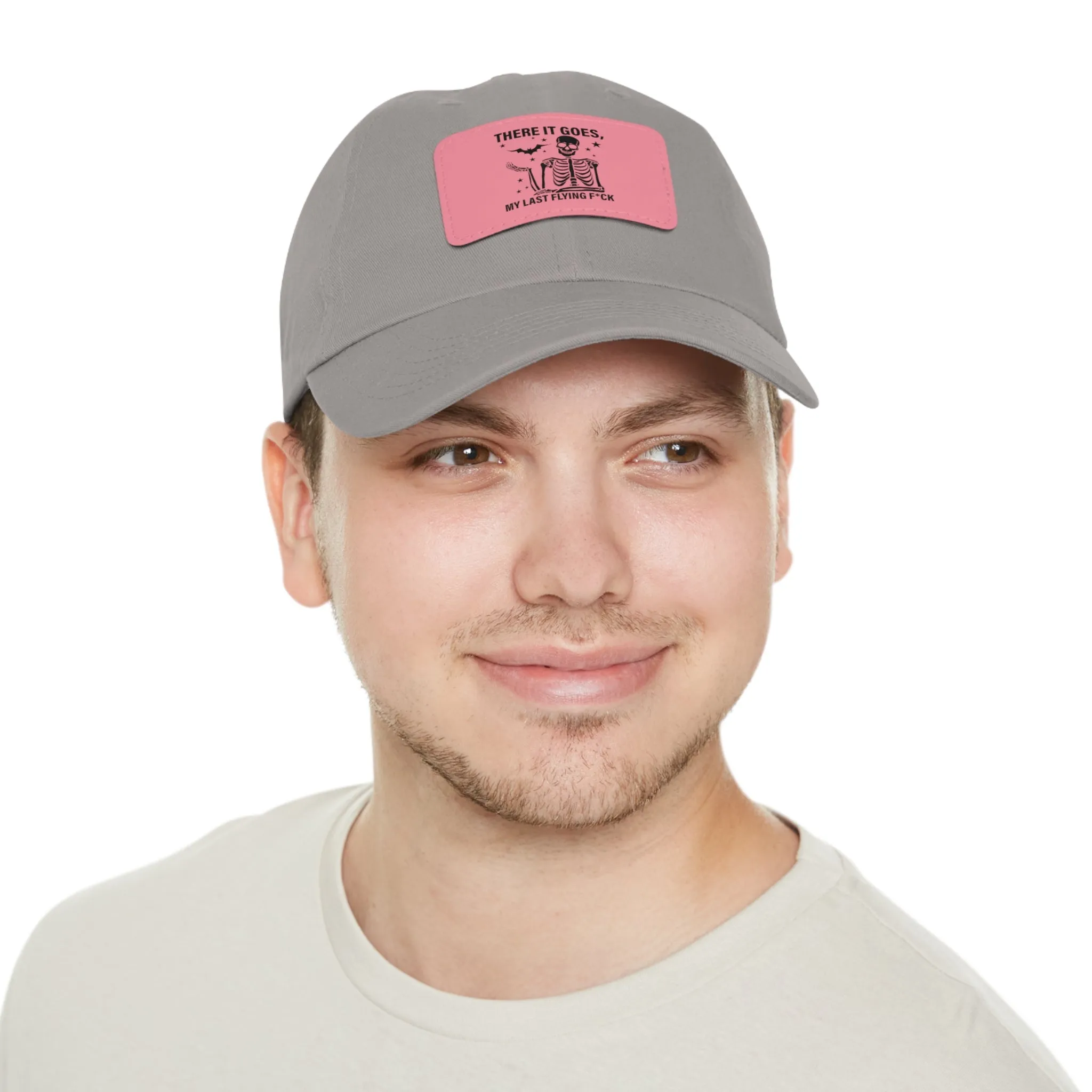 There It Goes My Last Flying Fuck | Dad Hat with Rectangular Leather Patch | Unisex Hat