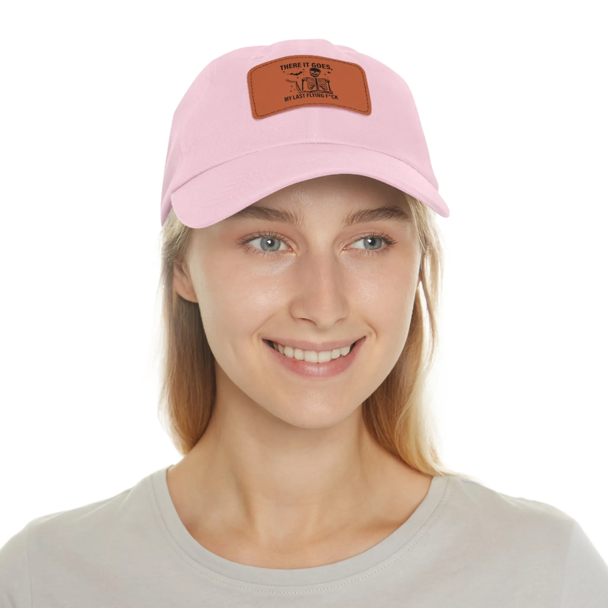There It Goes My Last Flying Fuck | Dad Hat with Rectangular Leather Patch | Unisex Hat