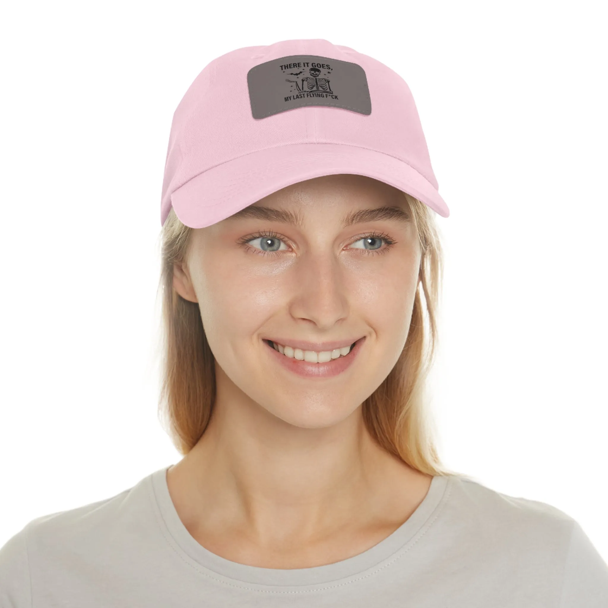There It Goes My Last Flying Fuck | Dad Hat with Rectangular Leather Patch | Unisex Hat