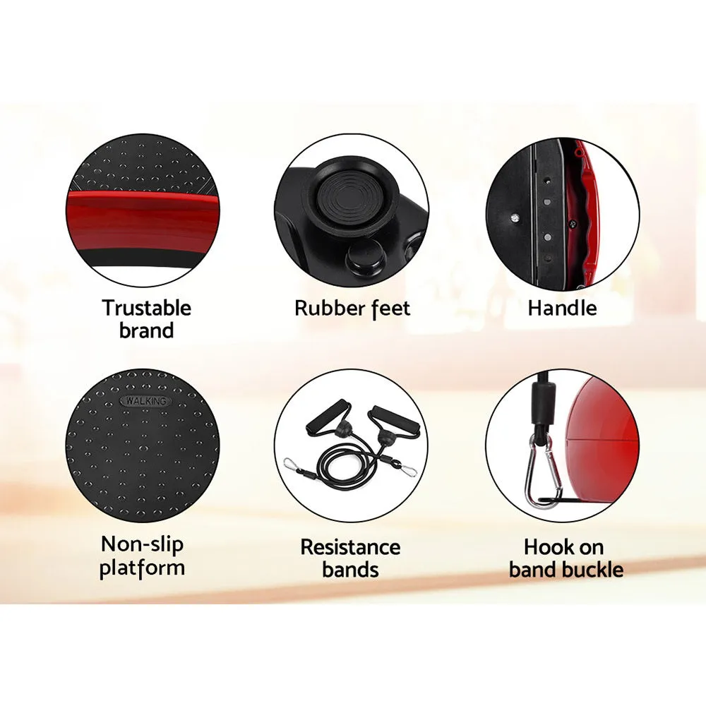 Vibrating Exercise Platform Fat Burning Powerfit Slim Body Shaper Machine Maroon