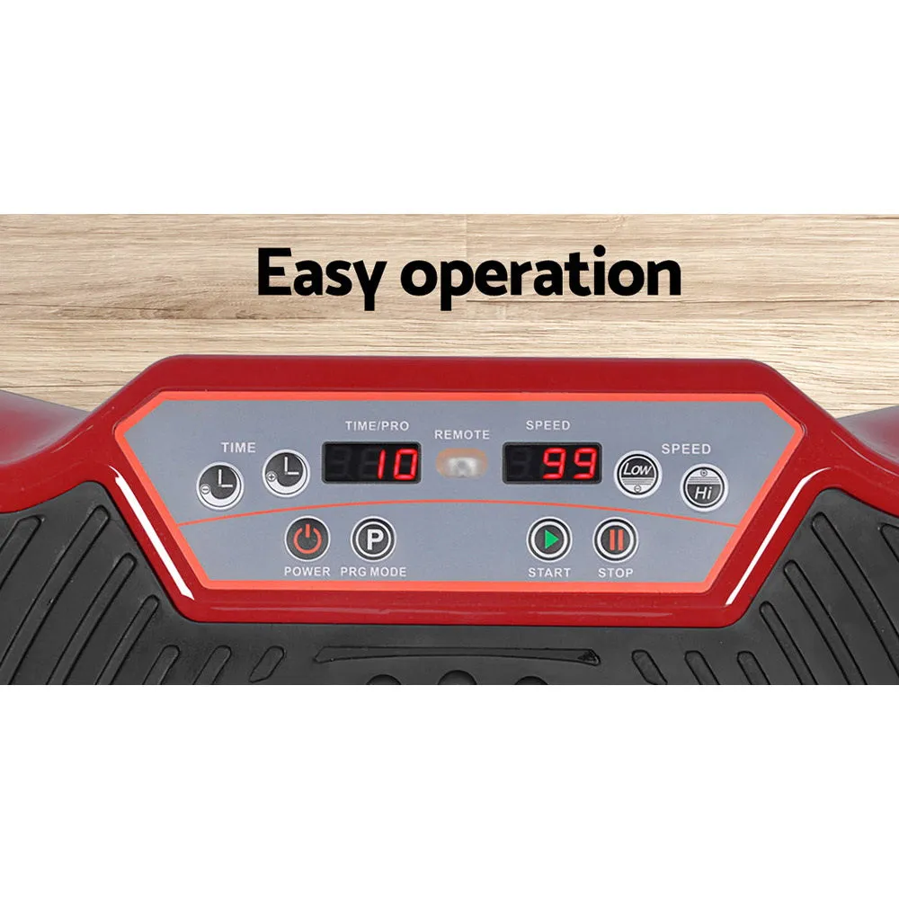 Vibrating Exercise Platform Fat Burning Powerfit Slim Body Shaper Machine Maroon