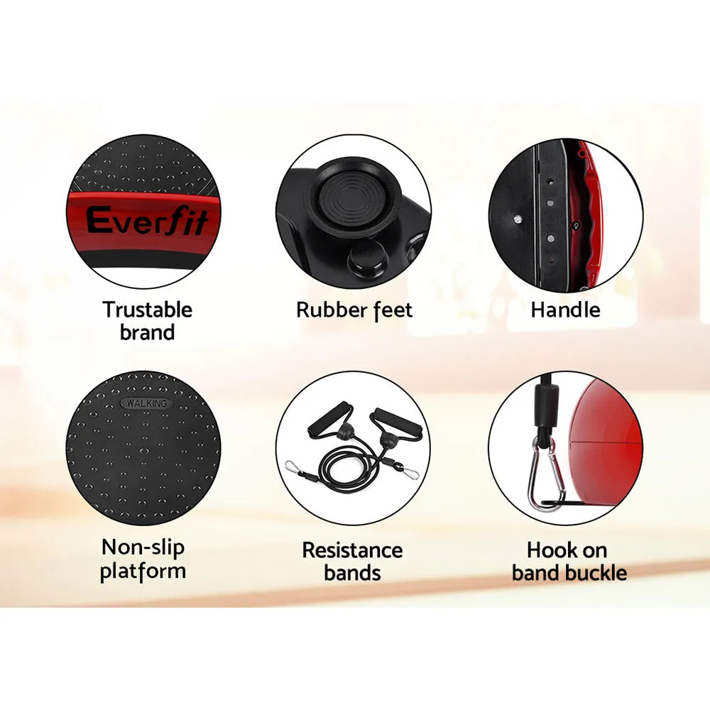 Vibrating Exercise Platform Fat Burning Powerfit Slim Body Shaper Machine Maroon