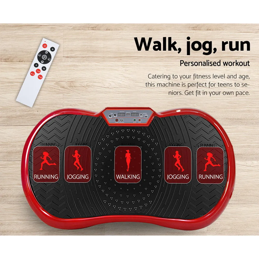 Vibrating Exercise Platform Fat Burning Powerfit Slim Body Shaper Machine Maroon