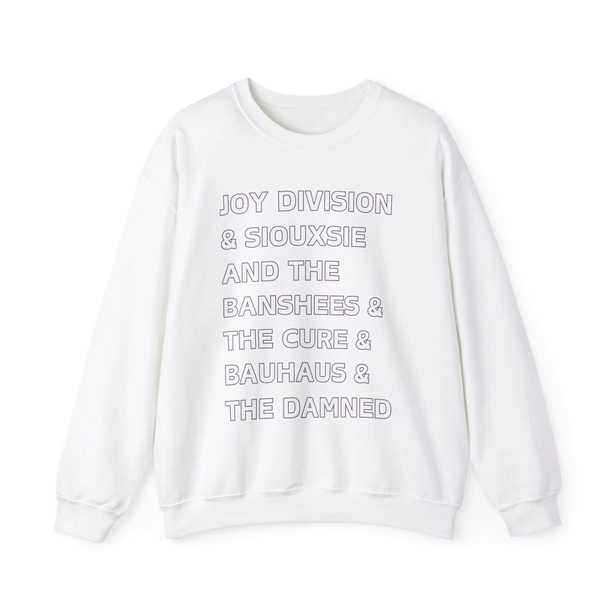 Vintage Goth Band Sweatshirt - Joy Division & The Cure Inspired Unisex Crewneck