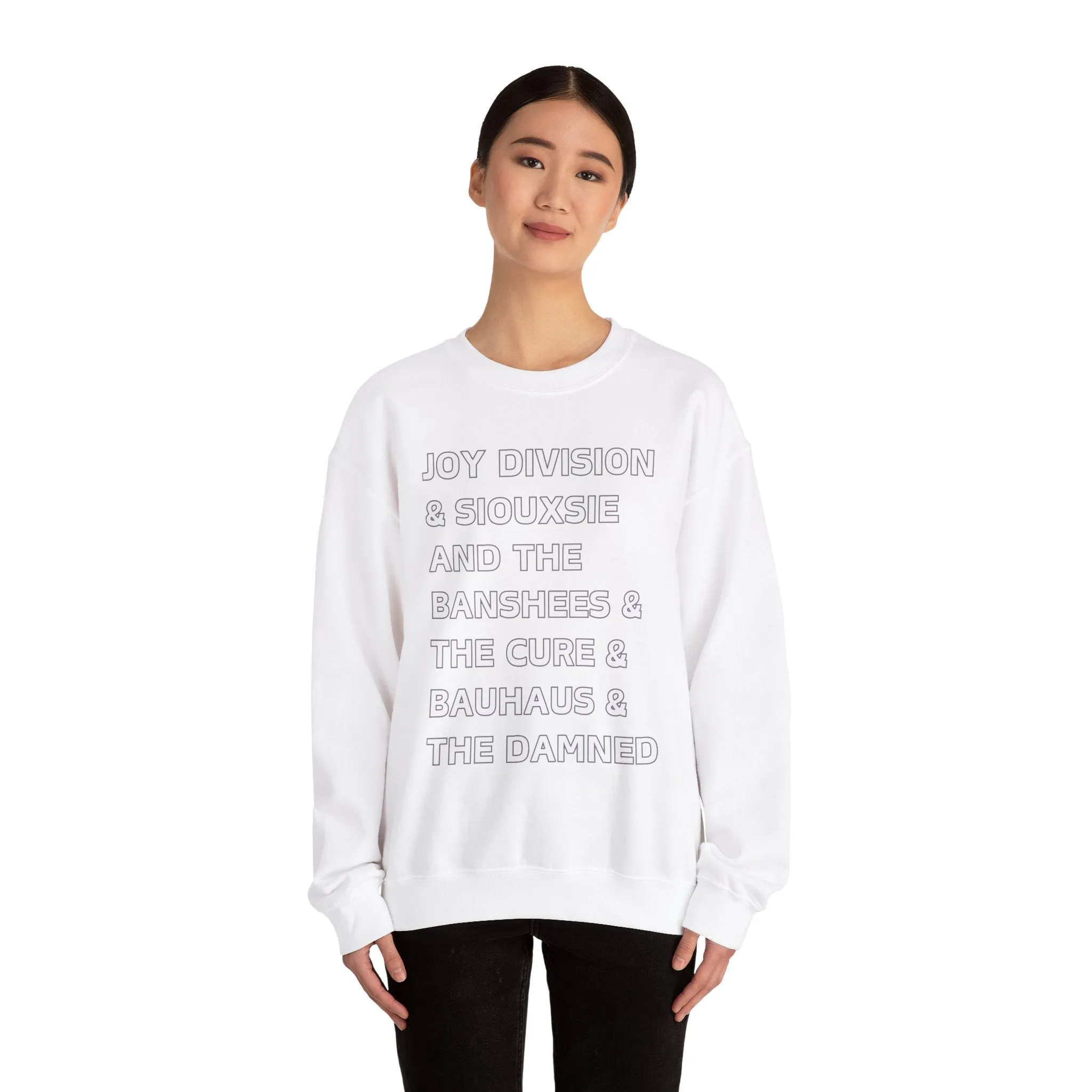 Vintage Goth Band Sweatshirt - Joy Division & The Cure Inspired Unisex Crewneck