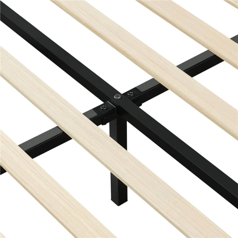 Yaheetech Modern Platform Bed Frame, Dark Gray